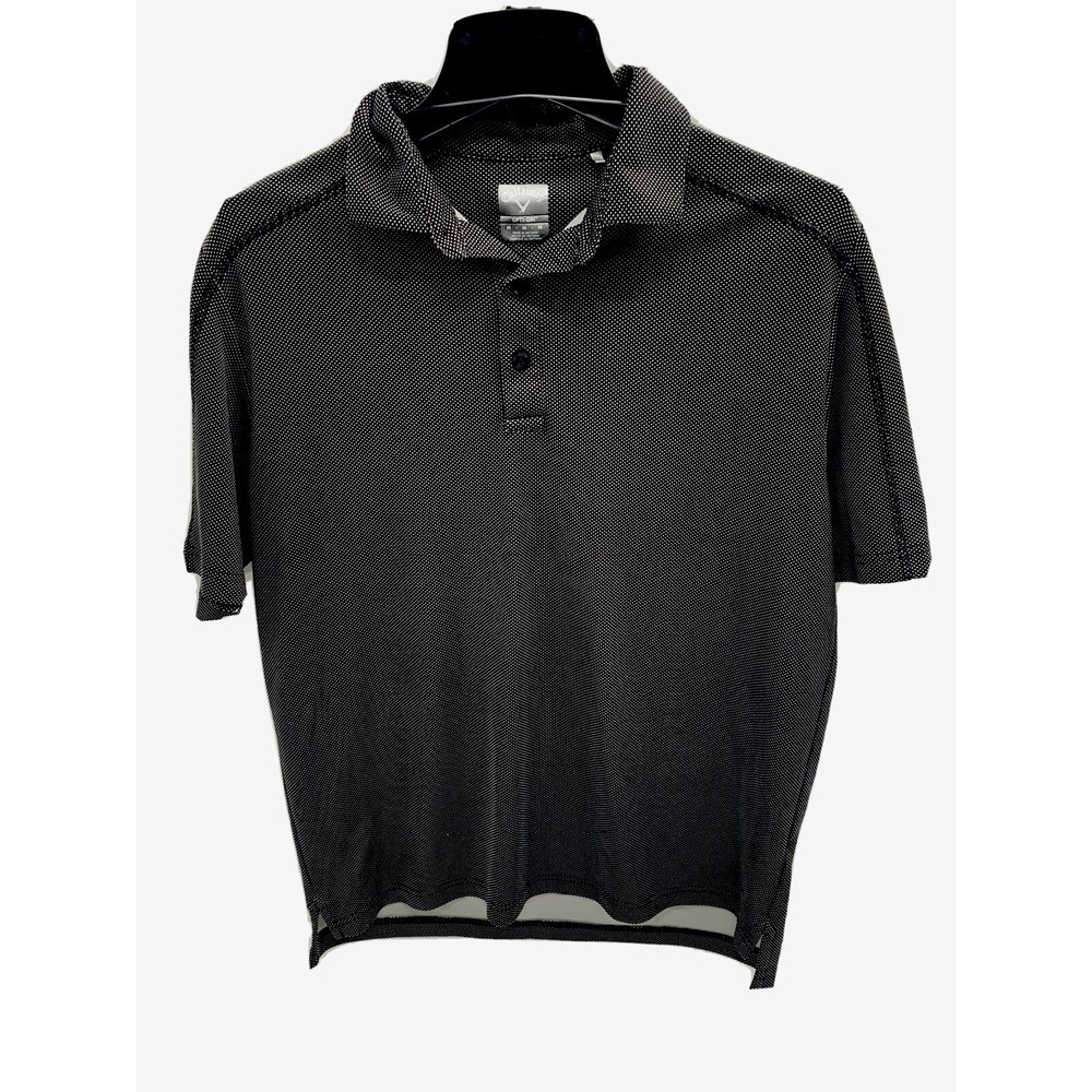 Golf Polo Shirt Callaway Opti Dri Performance Black Shirt Size Medium Mens